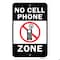 Signmission No Cell Phone Zone, Heavy-Gauge Aluminum Rust Proof Parking Sign, 18" x 24", A-1824-25105 A-1824-25105 - alternate 2