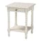 Baxton Studio Niklas Nightstand with Twisted Legs - 1-Drawer Bedroom Side Table with Storage Shelf, White 266-14635-ZORO - alternate 1