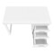Homeroots 47" White Computer Desk With Three Drawers 489923 - alternate 2