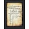 Homeroots Father Says Black Framed Print Wall Art 408145 - alternate 1