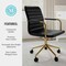 Martha Stewart Taytum Upholstered Office Chair in Black/Polished Brass CH-142370-BK-GLD-MS - alternate 4