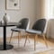Homeroots Set of Two Gray and Oak Velvet and Metal Dining Side Chairs, 2PK 568023 - alternate 4