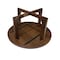 Homeroots 36" Brown Solid Wood Round Cross Legs Coffee Table 606250 - alternate 3
