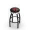 Holland Bar Stool Co 30" Blk Wrinkle Louisville Swivel Bar Stool, Chrome Ring L8B3C30Lville - alternate 1