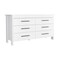 Homeroots 59" White Six Drawer Double Dresser 544019 - alternate 6