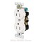 Leviton Straight Blade Receptacle, 5-15R, 15 A, 125V AC, Flush Mount, Self-Grounded TBR15-GY - alternate 2