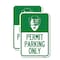 Signmission National Park Service - Permit Parking Only, 18'' X 24'' 2 Signs, Heavy Gauge Aluminum, 2PK A-1824-2PACK-23863 - alternate 1