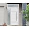 Vdomdoors Steel Door Deux 1705 White Enamel Sidelight and Transom Black Window Stainless Inserts Single Moder DEUX1705EXD-BEM-W36+14 x H80+16-Left-hand Inswing - alternate 2