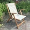 Amerihome Acacia and Canvas Folding Arm Chair AWFDC - alternate 3