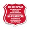 Signmission Bilingual No Spray Shield Sign Do Not Sp, 6 inch X 6 inch, Plastic Sign, 2PK SHI-P-2PACK-6-366 - alternate 1