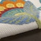 Homeroots 8' X 11' Ivory Blue Orange Red And Yellow Floral Indoor Outdoor Area Rug 546849 - alternate 3