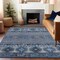 Homeroots 3' X 5' Blue Gray And Charcoal Tribal Washable Indoor Outdoor Area Rug 615398 - alternate 6