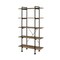 Homeroots 73" Brown And Black Metal Five Tier Etagere Bookcase 486323 - alternate 1
