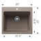 Blanco Liven SILGRANIT 25in Single Bowl Dual Mount Laundry Sink - Truffle 401926 - alternate 2