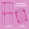 Lockermate By Bostitch Stac-A-Shelf Locker Organizer Shelf, Stackable, Extra Tall, Fits Standard Size School Lockers, Pink 5090-FCH - alternate 3