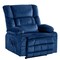 Homeroots 38" Blue Tufted Velvet Heated Massage Lift Assist Recliner With USB 718903 - alternate 2