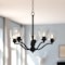 Vaxcel Bellwood 5-Light Black Chandelier, Glass Shade, Pendant Fixture for Dining Room H0311 - alternate 3