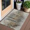 Homeroots 3' X 5' Gray Charcoal And Silver Abstract Washable Indoor Outdoor Area Rug 587650 - alternate 1