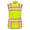 Dome75 Safety Vest, Polyester, Reinforced Front Zipper Closure Closure, HiVis Yellow/HiVis Orange Contrast OV6123W - alternate 2