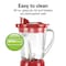 Hamilton Beach Power Elite 700 Watt Glass Jar Blender in Red 750124649M - alternate 3