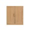 Homeroots 31in Natural Wood Corner Accent Cabinet 693399 - alternate 2