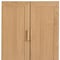 Homeroots 31in Natural Wood Corner Accent Cabinet With Two Doors 719676 - alternate 2