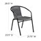 Flash Furniture Lila  Gray Rattan Indoor-Outdoor Restaurant Stack Chair, PK2 2-TLH-037-GY-GG - alternate 5