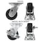 Hyw Products Heavy Duty Caster Set 4in Plastic Wheels, 2 Swivel & 2 Swivel with Brake, 4PK 40-40S-A1-HP-2,40-40S-A1-HP-TB-2 - alternate 2