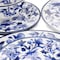 Martha Stewart Blue Vintage 12 Piece Fine Ceramic Dinnerware Set in Cobalt 97386.12 - alternate 3