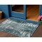 Homeroots 3' X 5' Teal Blue Gray And Charcoal Abstract Washable Indoor Outdoor Area Rug 582926 - alternate 1