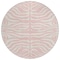 Homeroots 8' Pink And Gray Round Animal Print Washable Indoor Outdoor Area Rug 600638 - alternate 2