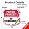 Signmission Private Property Shield Sign No Trespass, 6 inch X 6 inch, Vinyl Decal, 2PK SHI-D-2PACK-6-454 - alternate 3