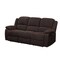 Homeroots 79" Brown Chenille Reclining Sofa With Black Legs 491323 - alternate 1