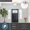 Vaxcel Shelby 9.25-in Satin Nickel Dome Semi-Flush Ceiling Light with Frosted Opal Glass C0353 - alternate 4