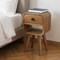 Homeroots 16" Brown Solid Wood Square One Drawer Nightstand 651503 - alternate 3