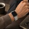 Elegani Alligator-Embossed Leather Band Compatible with Apple Watch 42mm (S10), Gray, Black Buckle LAT4-GRY-BLK-42S10 - alternate 3
