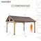 Sunjoy 13 ft. x 15 ft. Cedar Framed Gazebo with Brown Steel Gable Roof Hard Top A102008100 - alternate 2