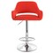 Elama 2 Piece Adjustable Faux Leather Bar Stool in Red with Chrome Base ELM-705A-RED - alternate 2