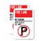 Signmission Fire Lane - No Parking Keep Clear at All Times With No, 12'' X 18'', Heavy Gauge Aluminum, 2PK A-1218-2PACK-24004 - alternate 1