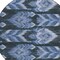 Homeroots 8' Denim Blue And Sky Blue Round Southwestern Washable Indoor Outdoor Area Rug 587814 - alternate 3