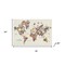 Homeroots 24" x 16" Fun Floral Map of the World Canvas Wall Art 399063 - alternate 2