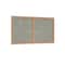 Ghent 2 Door Enclosed Fabric Bulletin Board, Oak Wood Frame, 3'H x 5'W, Taupe PW23660F-96 - alternate 1