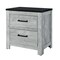 Homeroots 24" Gray And Black Two Drawer Wood Nightstand 564655 - alternate 3