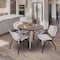 Regency Round Kahlo Breakroom Table W/ 4 M Stack Chairs, 36 in W, 36 in L, Noble Oak TPL36RNDNOCM47GY - alternate 2