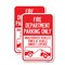 Signmission Fire Department Parking Only Unauthorized Vehicles Towe, 12'' X 18'', Heavy Gauge Aluminum, 2PK A-1218-2PACK-24023 - alternate 1