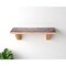 Homeroots 36" Gray And Natural Wood Agate Pattern Wall Mount Accent Shelf 634525 - alternate 1
