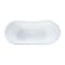 Kingston Brass 72" Cast Iron Oval Double Slipper Pedestal Tub, No Faucet Drillings, White VCTDS723129 - alternate 2