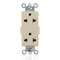 Leviton Receptacle Outlet, 15A, Ivory, 125/250V 5835-I - alternate 1