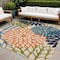 Homeroots 5' Blue And Green Square Indoor Outdoor Area Rug 521637 - alternate 1
