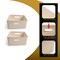 Azar Displays Medium Wheat Lined Textured Plastic Storage Tote Bin with Handles, Decorative Organizer Basket, 2PK 556245-WT-2PK - alternate 3